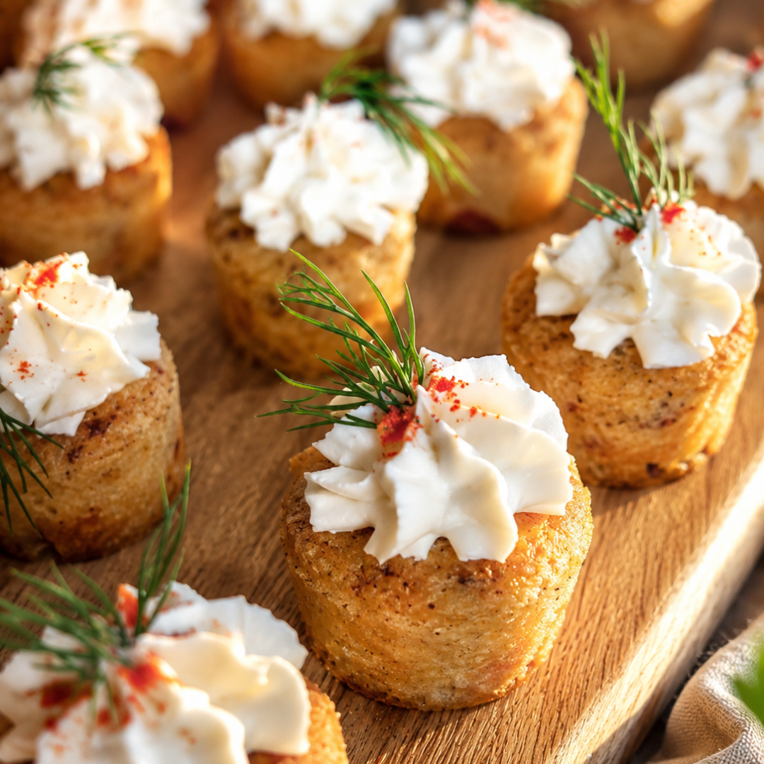 Bouchées craquantes, chantilly et paprika