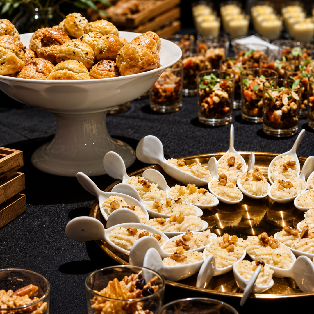 Buffet de choux gourmands et taboulé Disons Dinette pour un événement professionnel