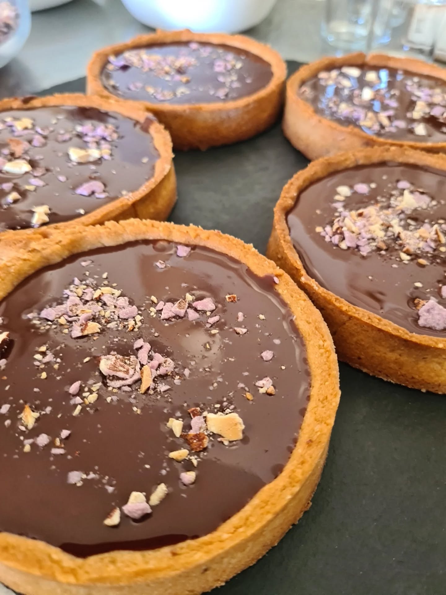 Tartelettes chocolat et éclats de noisette